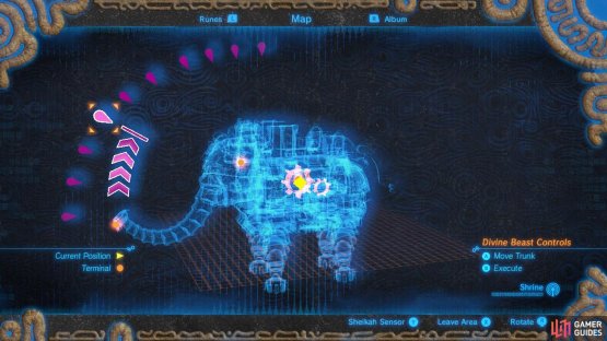 Move Vah Ruta’s trunk up to this mark, the fourth from the bottom.