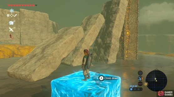 Make sure your ice blocks are not too far apart. Do not touch the mud