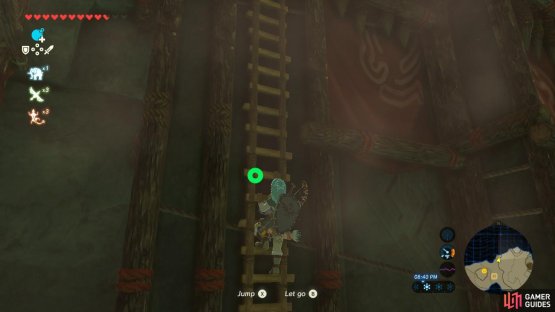 Climb up this ladder to safety