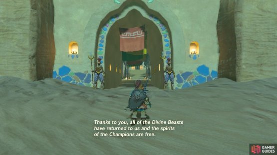 Zelda will congratulate you on a job well done
