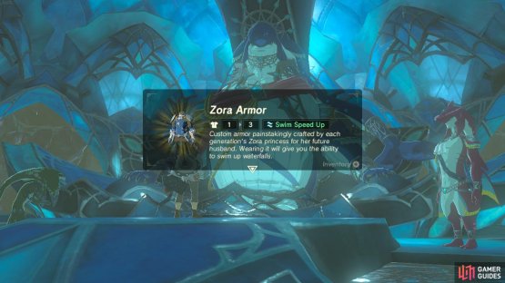 The Zora Armor will open up a lot more of Hyrule to you for exploration.