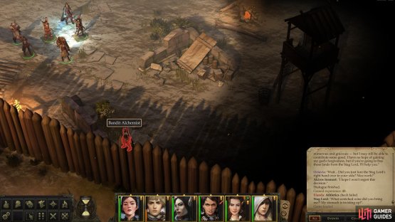 Wait for the Bandit Alchemist to wander away from its companions before launching an ambush.
