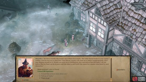 Shaynih’a will give you a letter to deliver to Hassuf,