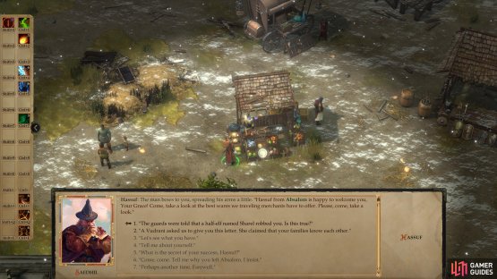 play the part of the errand boy to antagonize Hassuf and appease Shaynih’a.