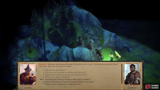 who can be induced to join your party if you leverage your mutual interest in killing trolls.