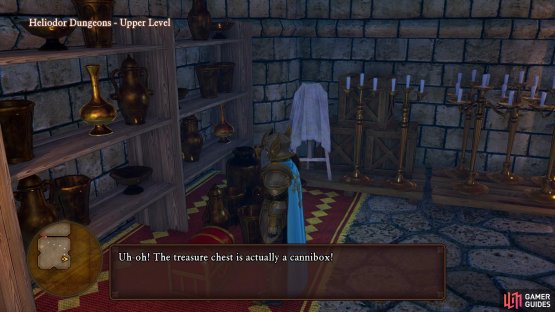The chest in the southeast corner of the large room is a Cannibox