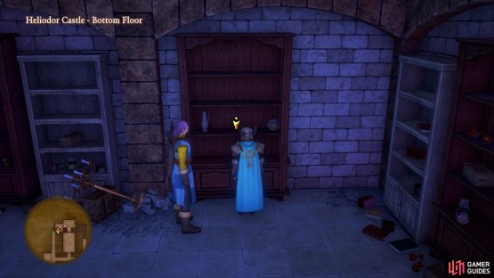 the southern shelves can be moved to find the hidden passage.