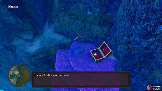 Search to the east of the Upper Part to find a Zombiesbane