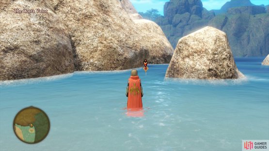 The first Crossbow Target can be found on the eastern beach