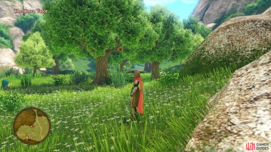 Search in a tree to the north of the Camp to find a Crossbow Target