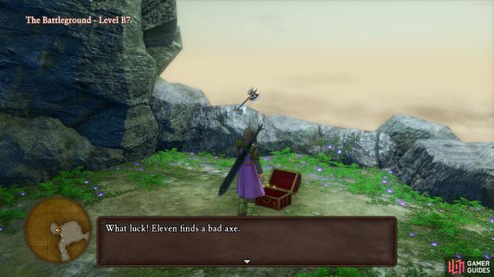 the Bad Axe can be evolved into another weapon later in your journey.