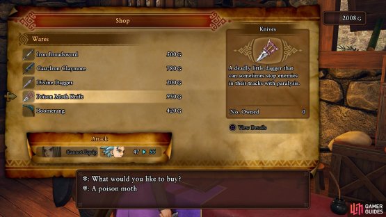 be sure to pick up a Poison Moth Knife for Erik while you’re here.