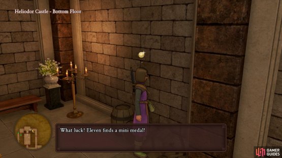 Be sure to loot a Mini Medal in the side room from the Kitchen