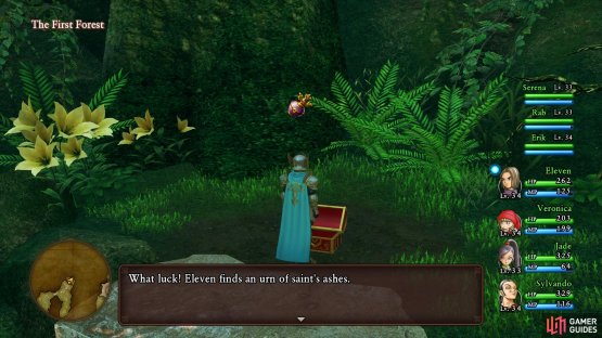 Go north at the first intersection to find a chest