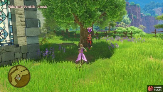 You’ll find the quest giver outside the Church in the Helidorian Foothills