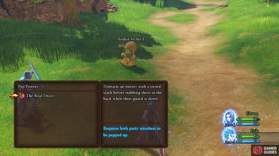 once Erik and the Hero are Pepped Up, use The Real Decoy on it to complete the quest.