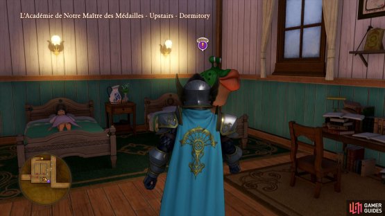 You’ll find a third quest to accept in the dormatories