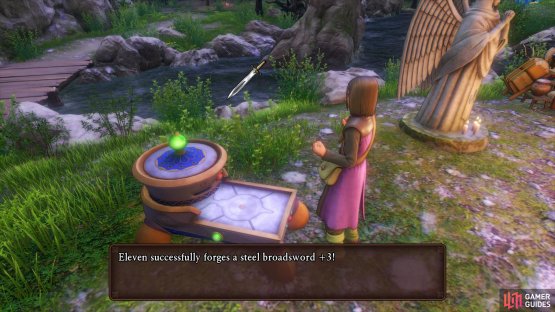 Forge the Steel Broadsword at a Camp
