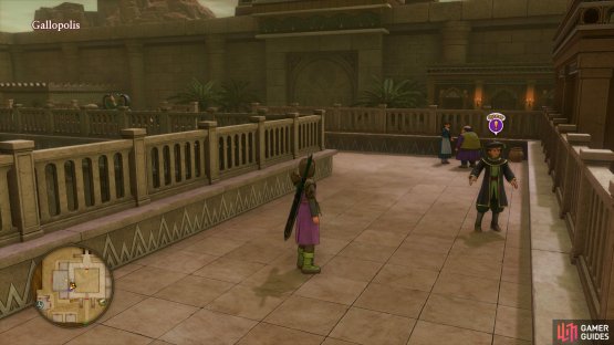 You’ll find the man south of the Palace following the events of Erdwin’s Lantern