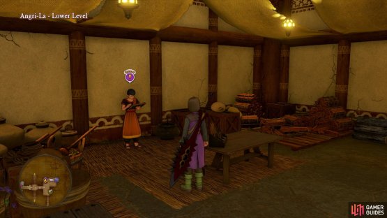 You’ll find the monk outside the Inn of Angri-La