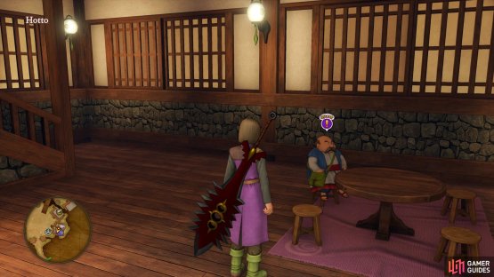 Head to the Hotto Inn to find the man
