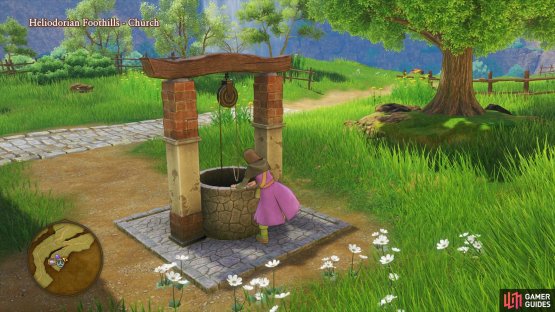 Drop into the nearby well