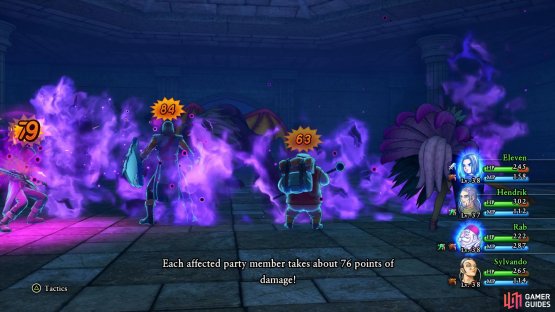 Nightmarish Sigh hits the party for over 70 HP