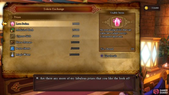the prizes are worthless except for the Love Potions.