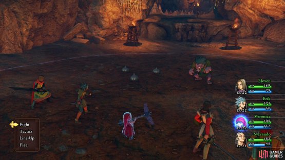 the elusive Metal Slimes can help you gain some levels ahead of the difficult boss here.