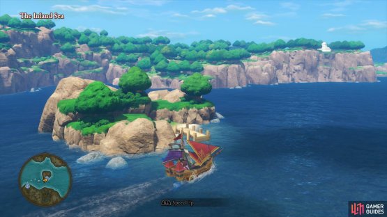 You’ll find this island north-east from the Gondolia dock