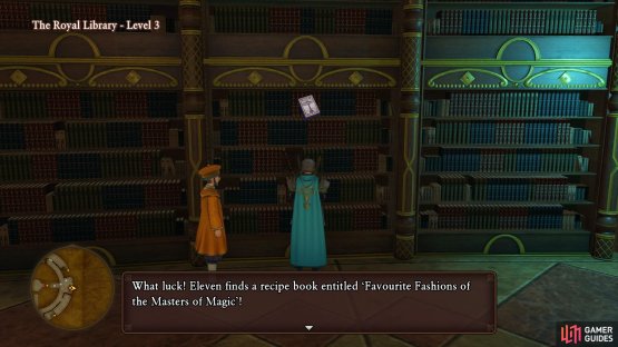 Search the bookshelf on Level 3 as you come up from Level 2