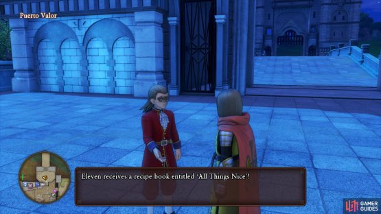 the second can be obtained by speaking to the man in red at the entrance.