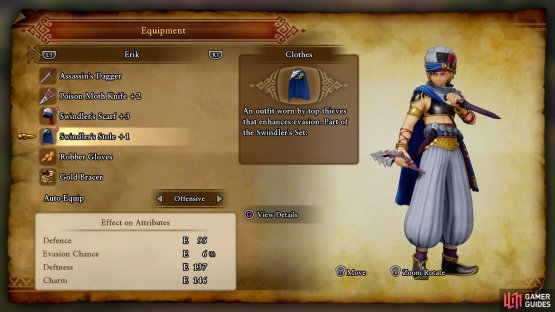 Using the Recipe from Quest 15, you can forge Erik a new costume