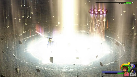 it hits a wide area for massive damage.
