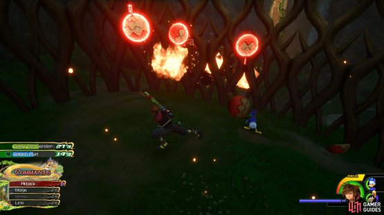 The bombs will deal heavy damage to Sora
