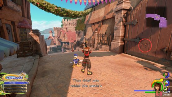 look on the wooden door as you make your way to the Wharf.