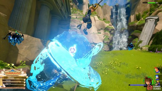 Water Cores are immune to physical attacks while their Aqua Shield is active.