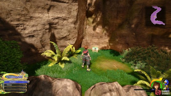 climb the wall to the right of the sign after you exit the Marsh to find this chest.