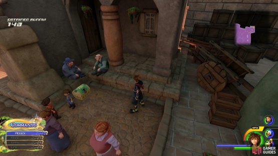 Perform on a nearby barrel to gain access to this chest
