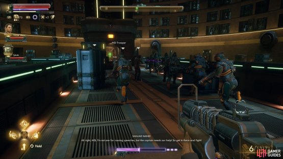 If you gained their trust, Sanjar will send some MSI troopers to assist you.