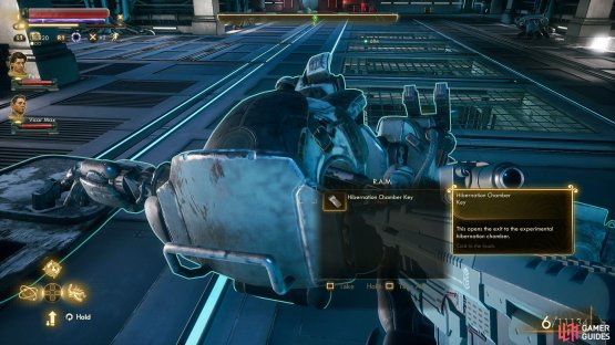 Once defeated, loot RAM for the Hibernation Chamber Key