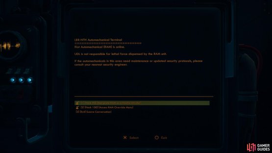 Hack RAM’s control terminal to get access to various options