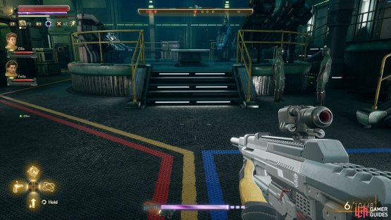 then head to the elevator, from which three lines will guide you through the lab.