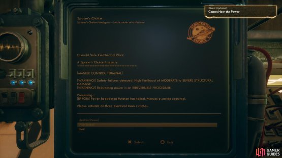after you fight your way to the Master Control Terminal you’ll find out that you must hit three override switches, first.