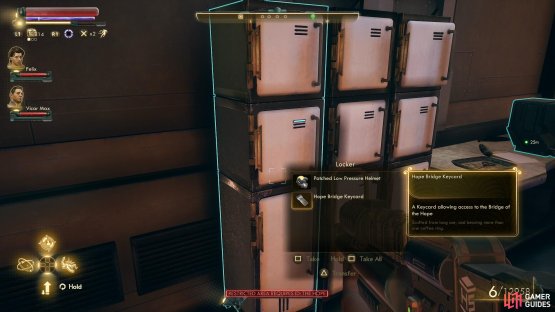 You can find a Hope Bridge Keycard in a locker