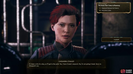 Cassandra will admit to having attacked the lab, and possessing Anton’s data.