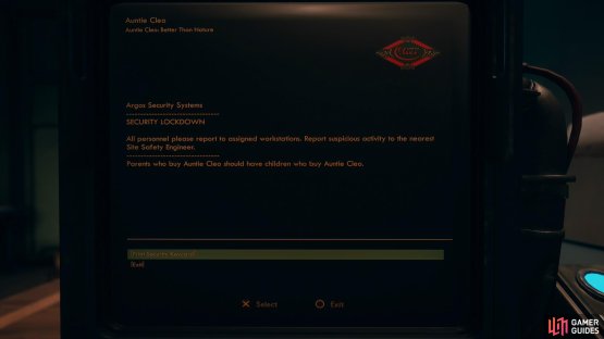 You can print out a security keycard via Porter’s computer.