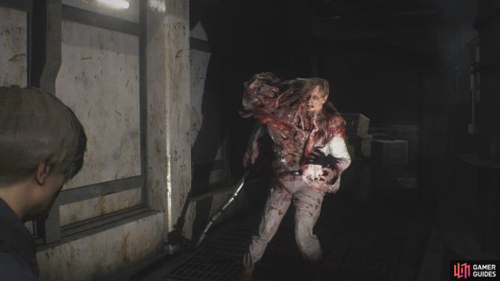 You’ll encounter the G Stage 1 Boss after you try to move a shelf