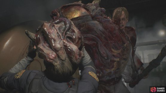 if you find yourself trapped in a corner the boss will grab you to do a powerful attack.