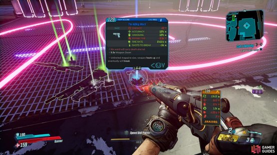 The two unique rewards are this Rare COV Pistol